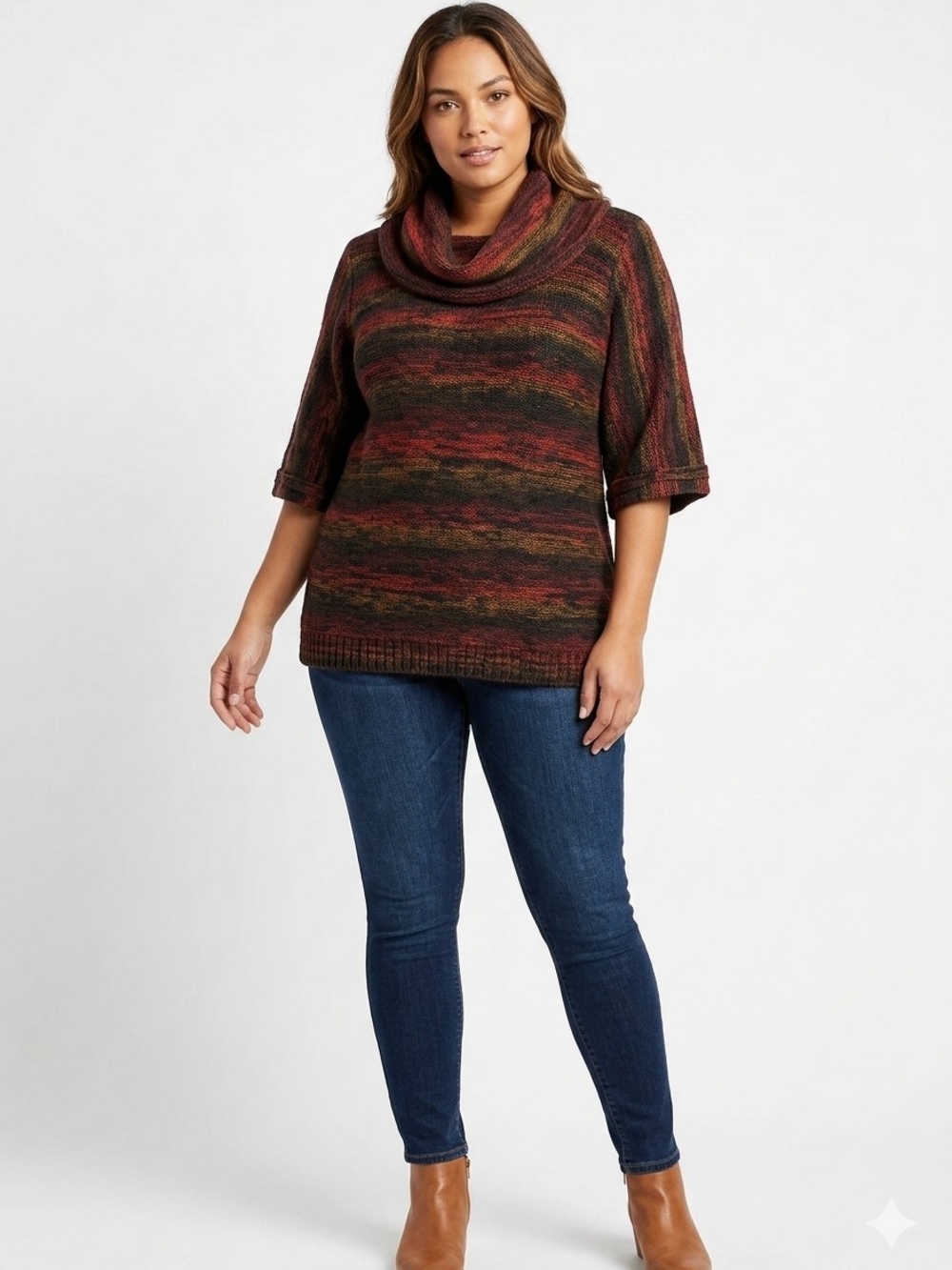 Kensie Cowl Neck Short-Sleeve Sweater